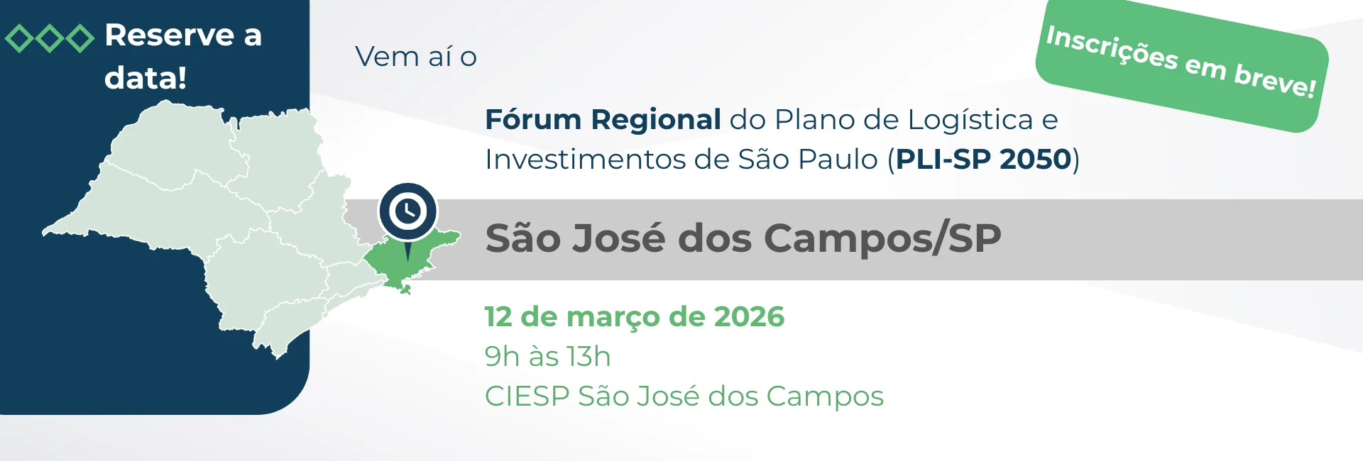 São José dos Campos - SP - Inscrições Abertas